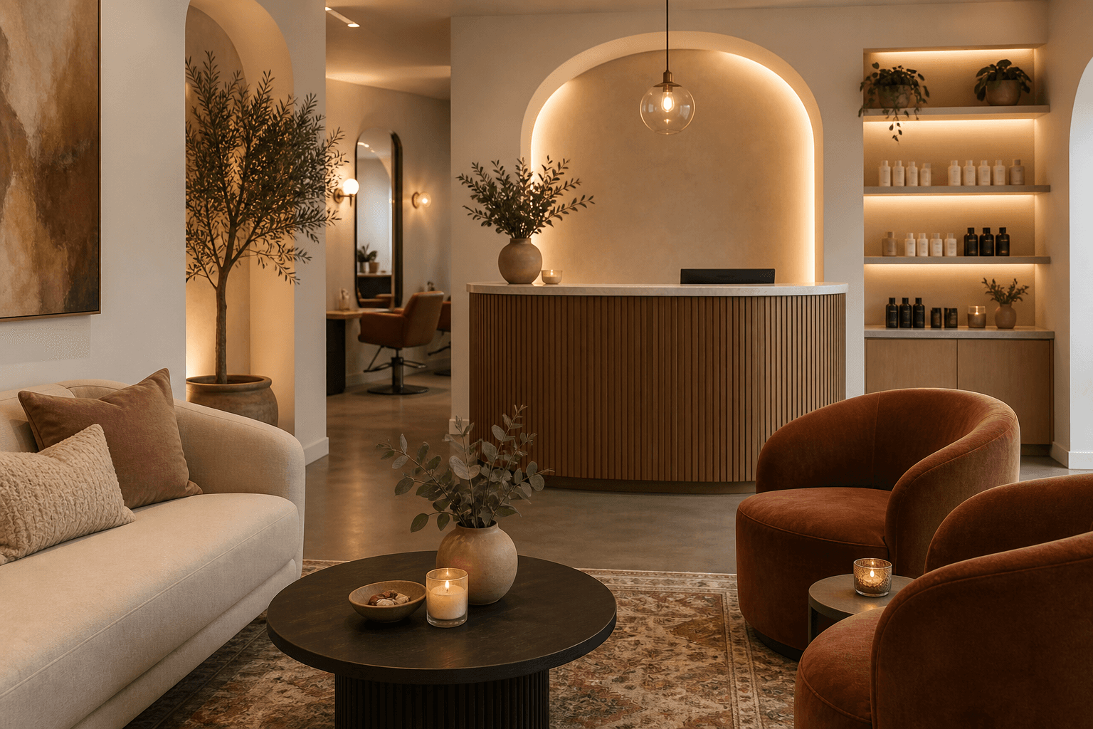 Interior of Mixology Hair Salon & Beauty Bar